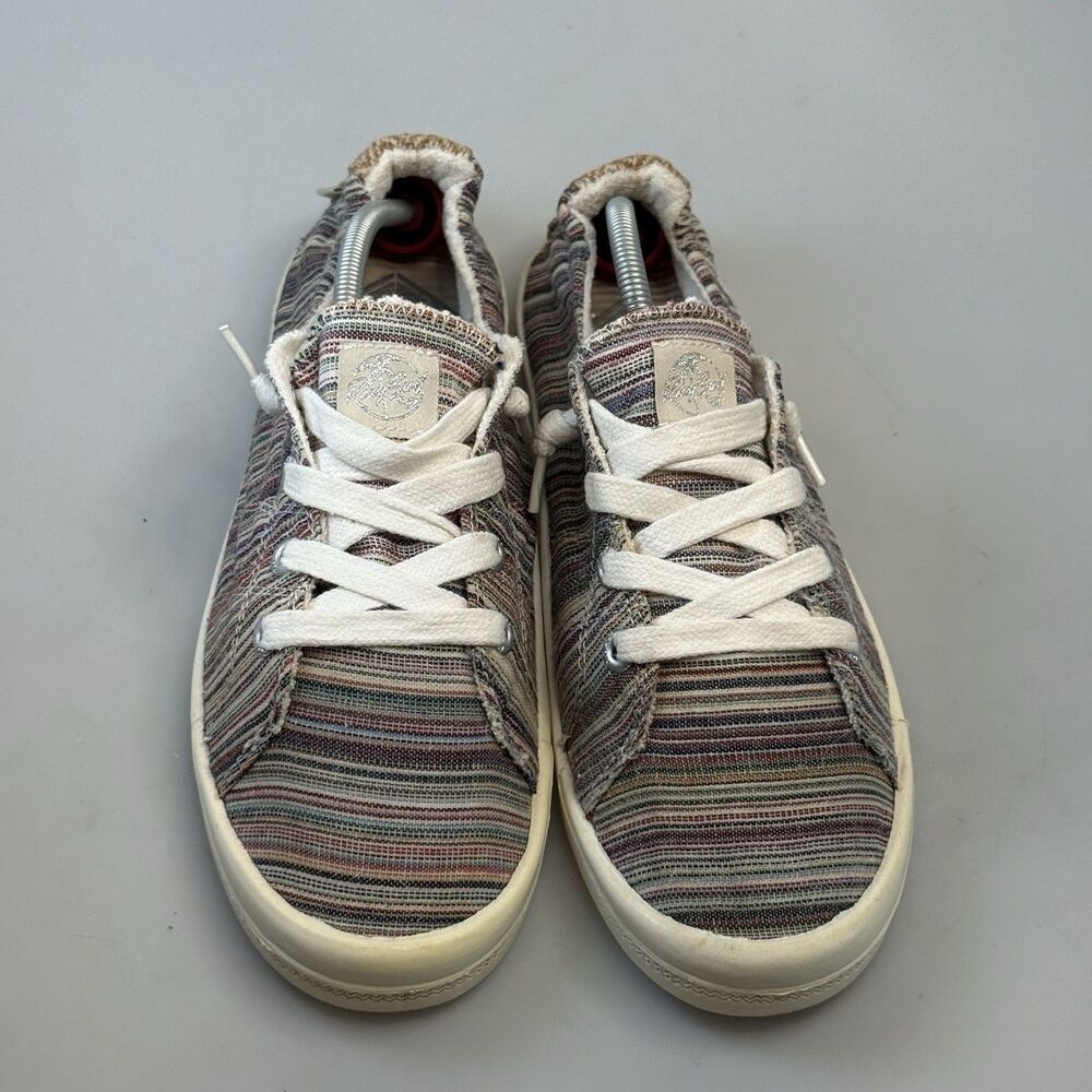 Roxy Surf Bayshore II Striped Rainbow Slip On Sneakers Womens 8.5 Shoes - Picture 11 of 15